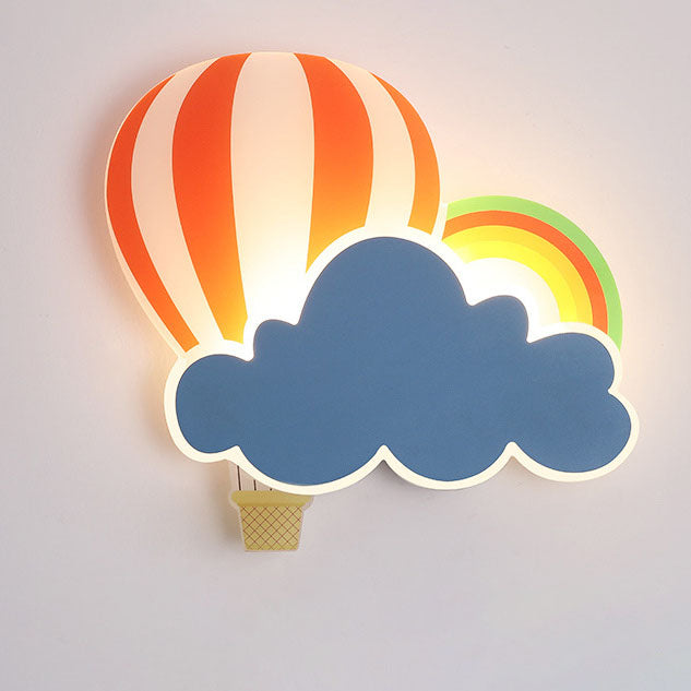 SkyDream LED Wandleuchte | Kreatives Heißluftballon- & Wolkendesign | Für Kinderzimmer | Warmweißes & Weißes Licht
