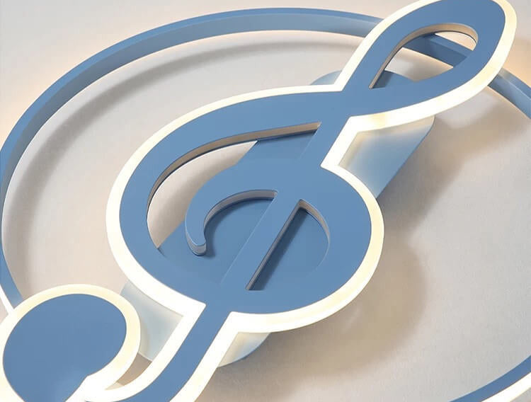 MelodiaLux LED Deckenleuchte | Nordic Design | Musiknoten Stil | Dimmbares Licht | Moderne Deckenlampe