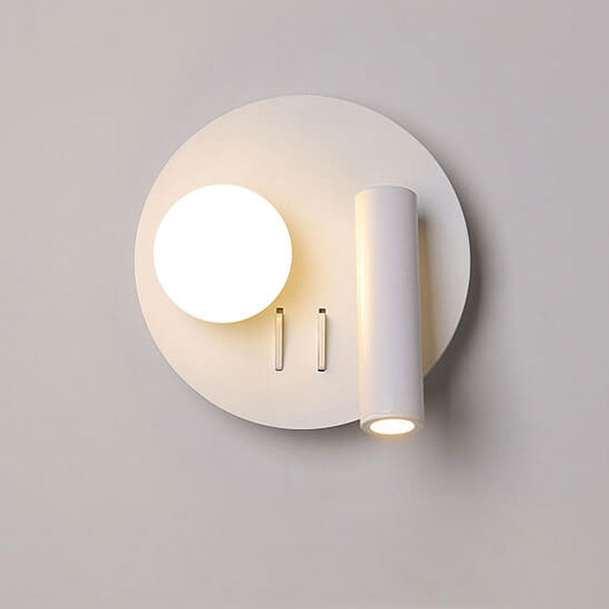 LumoForm Nordic LED Wandleuchte | Rund & Eckig | Minimalistisches Design | Leselampe mit Acryl & Eisen