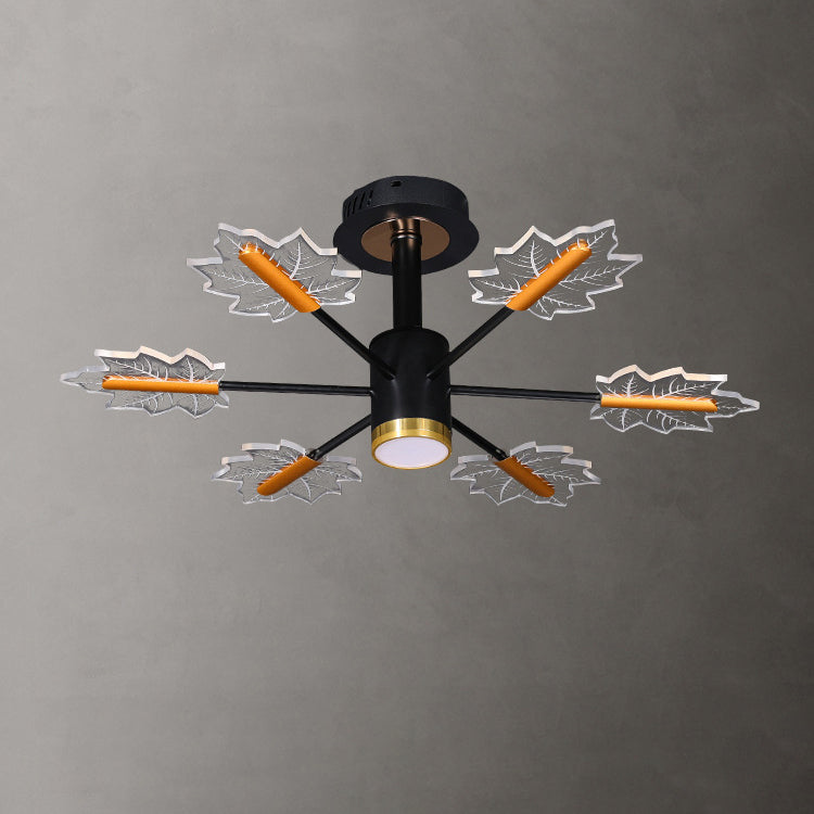 LeafLustre Moderner LED Kronleuchter | Zweig- und Ahornblatt-Design | Dimmbares Licht | Exklusive Beleuchtung für Ihr Zuhause