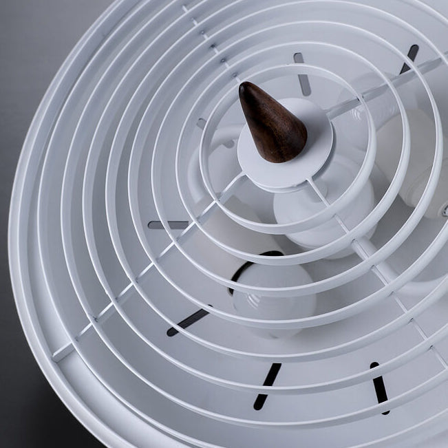 ZenithIron Japanische Hängelampe | Industrielles Design | Walnussholz | Höhenverstellbar | Einflammige Pendelleuchte