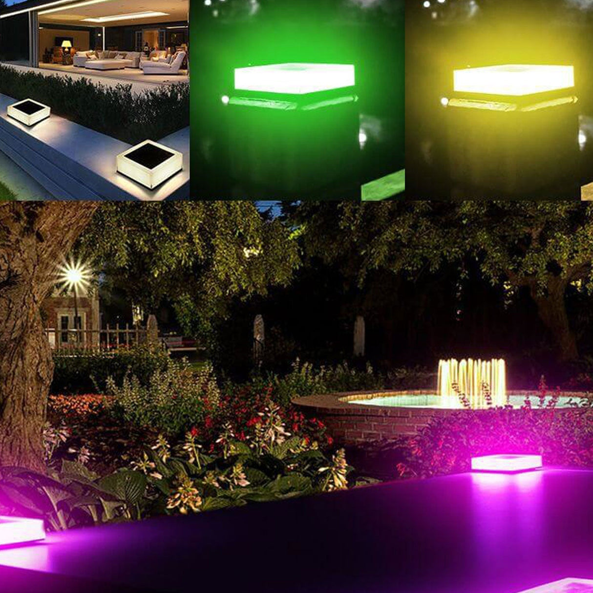 SolarAura RGB Solarleuchte für Außenbereiche | Moderne Gartenbeleuchtung | RGB & Warmweiß | Umweltschonend