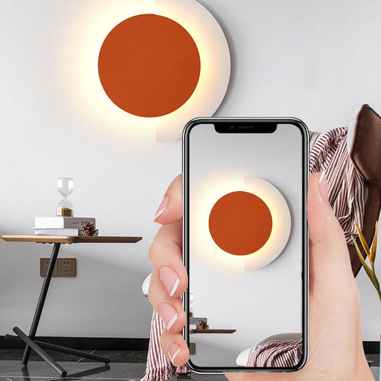 Artivian Glow LED Wandleuchte | Nordisches Design | Eisen & Acryl | Modern & Dimmbare Beleuchtung