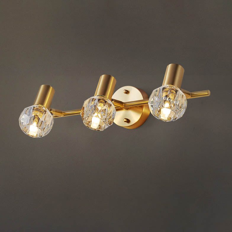 LumiBrill Crystal Wandlampe | Luxus Design | Messing & Kristall | Badezimmer-Beleuchtung