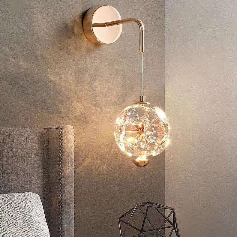 Crystalyn Wandleuchte | Moderner Luxus | Kristall-LED-Design | Dimmbares Licht für Schlafzimmer