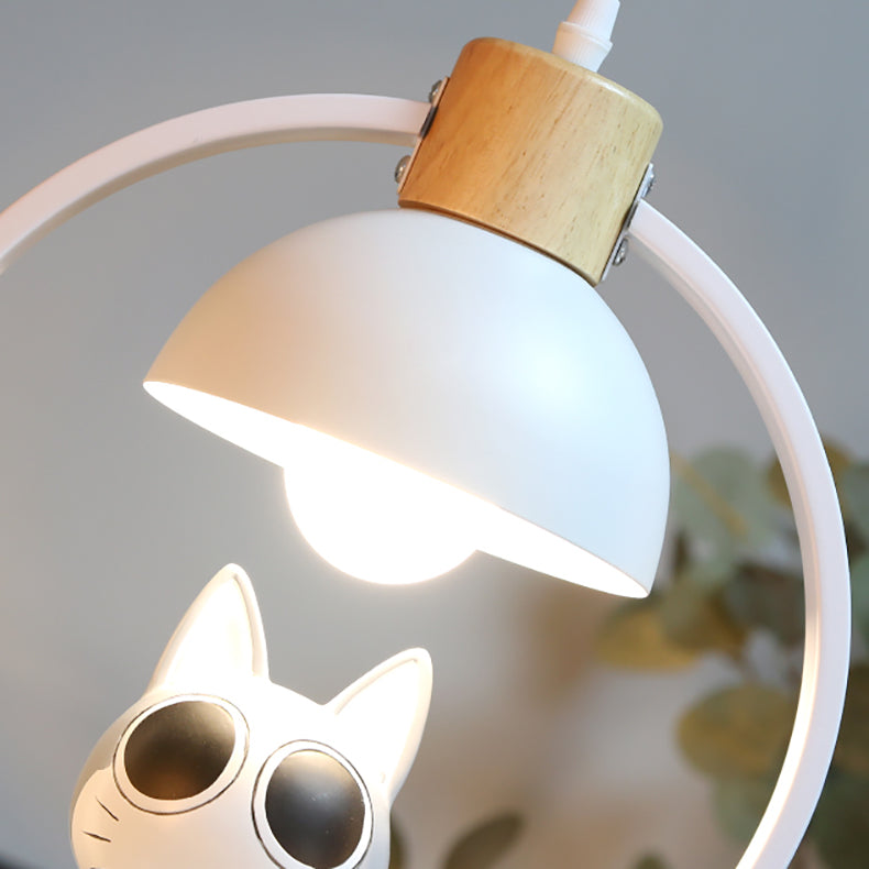 MeowBright Cartoon Katzen-Wandleuchte | Nordisches Design | Holz & Eisen | Stimmungsvolles Licht für Schlafzimmer