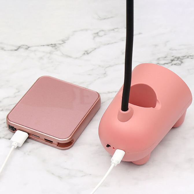 BunnyGlow Kreative LED Touch-Lampe mit Stifthalter | USB-Ladefunktion | Schreibtischlampe | Kinderzimmer Deko