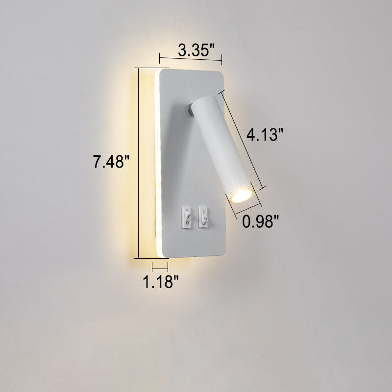 LumoSquare Nordic Minimalist LED Wandleuchte | Rotierbarer Wandstrahler | Leselicht & Dekor