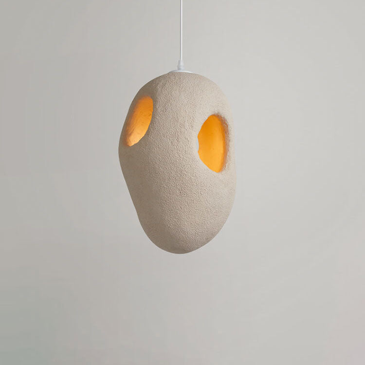 Resinoid Wabi-Sabi Pendelleuchte | Geometrisches Kreisdesign | Japanischer Stil | Einzigartige Beleuchtung