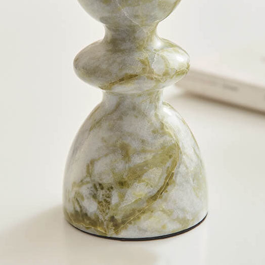 LumiIron Minimalistische LED Tischlampe mit Marmorfuß | USB-Anschluss | Dekorative Beleuchtung | Weiß, Orange, Grün, Translucent Weiß