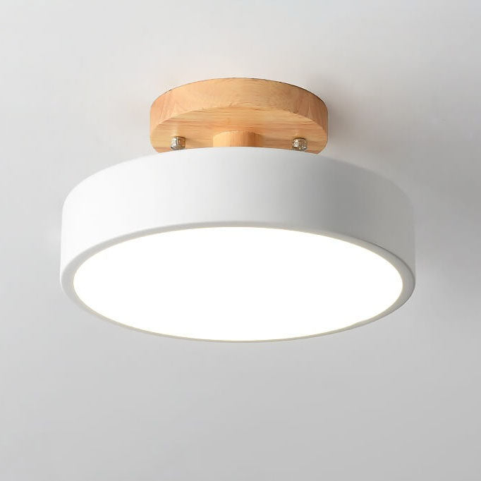 ScandiLight LED Deckenleuchte Rund | Nordic Design | Semi-Flush Mount | Energiesparende Zimmerleuchte