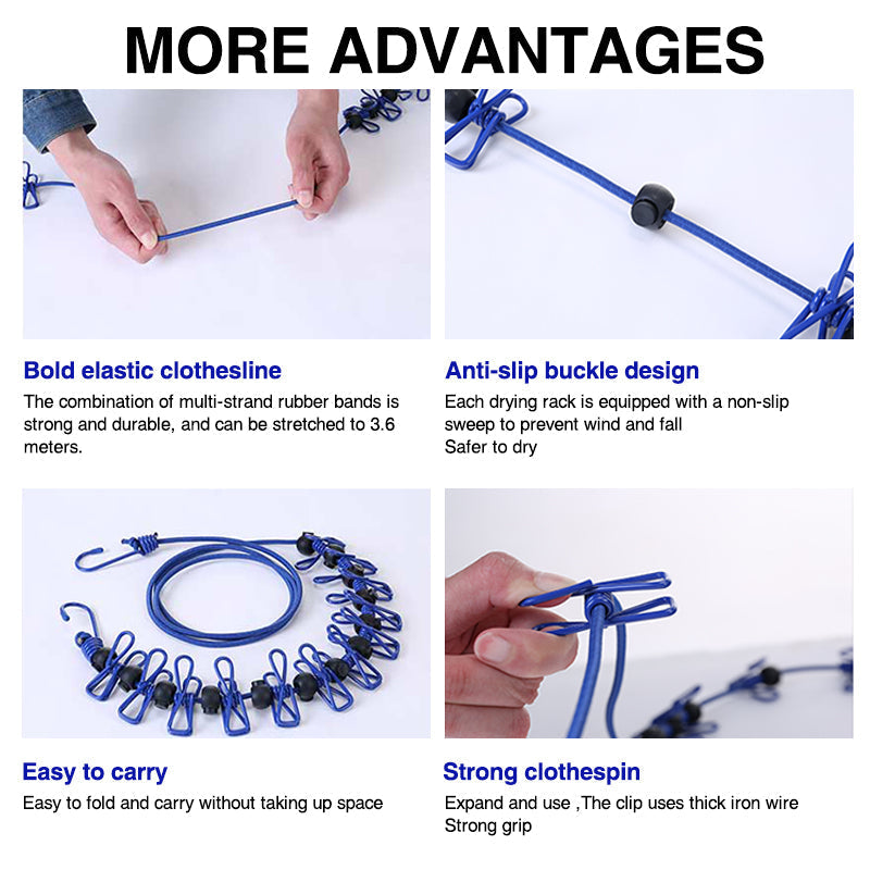 FlexiStand Tragbarer Kleiderständer | Elastischer Reise-Kleiderhalter | Platzsparend & Praktisch für Unterwegs