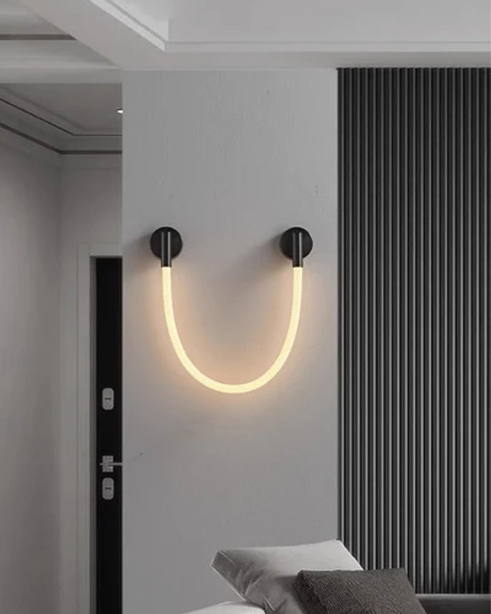 LumaNeon Gewebtes Neon-LED-Wandlicht | Stilvolle Dekobeleuchtung | Modernes Design für jeden Raum