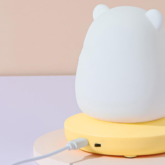 Luminio PalsTier Nachtlicht | Kreatives Silikondesign | Wiederaufladbar via USB | Deko-Tischlampe für Kinder