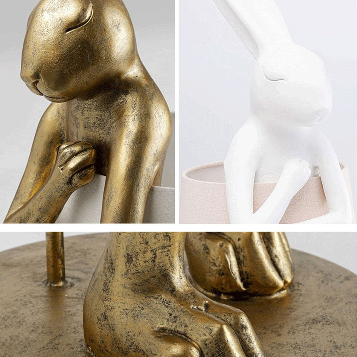 LunaBeam Nordic Rabbit LED Tischlampe | Kabellos | Stimmungslicht | Resin Design | Dekoration für Zuhause