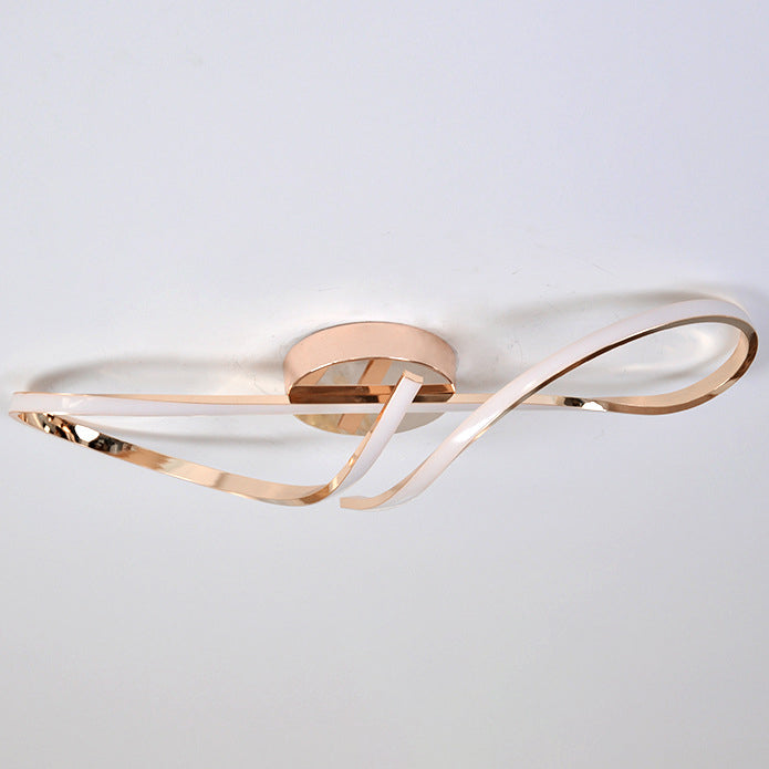 TwistLum LED-Deckenleuchte | Modernes Spiraldesign | Aluminium & Silikon | Schlafzimmerbeleuchtung