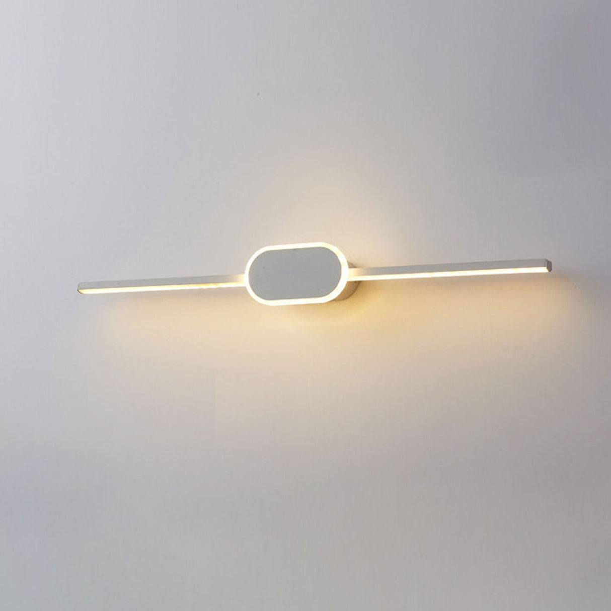 NovaBeam LED Wandleuchte | Minimalistisches Design | Ovaler Sockel | Dimmbar | Badezimmer- & Wohnbeleuchtung