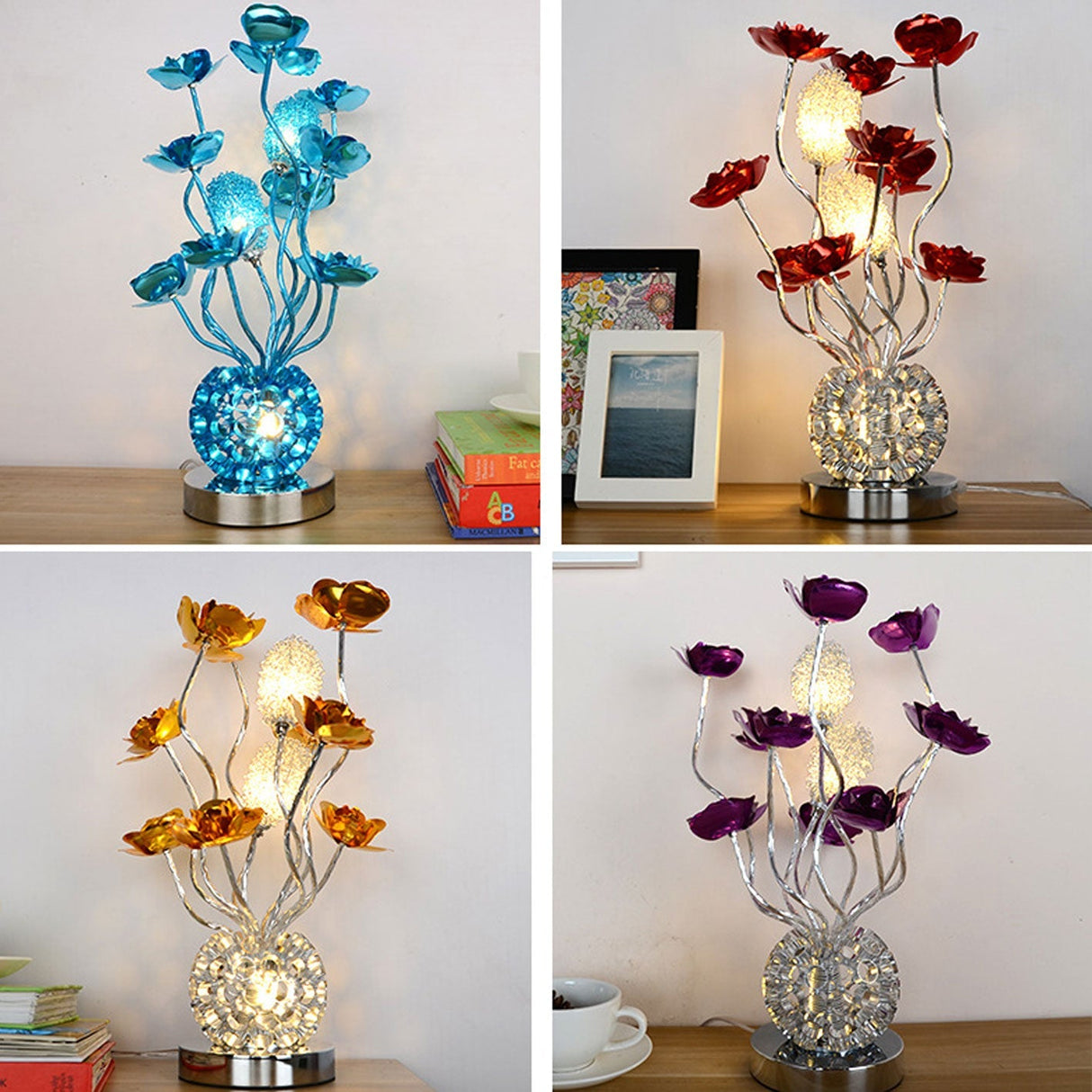 RoséLumina Aluminium LED Tischlampe | Elegantes Design | Stimmungslicht | Leselampe | Deko für Zuhause