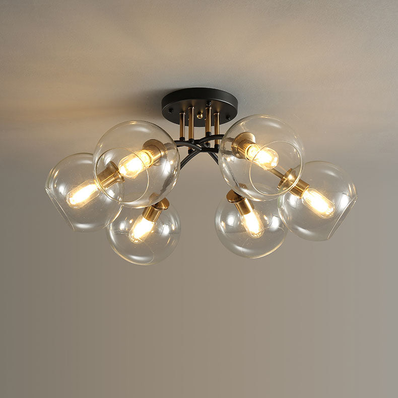 AstraLuxe Glas-Deckenleuchte | Luxus Design | 4/6/8 Lichter | Modern & Elegante Beleuchtung für Ihr Zuhause