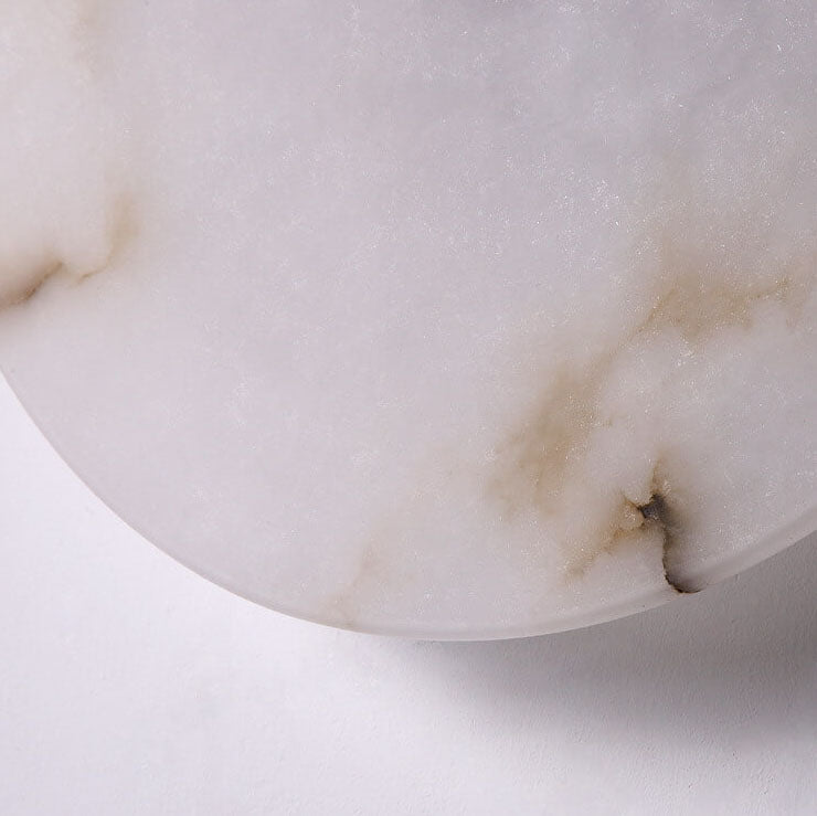 Marblios Runde LED Wandleuchte | Luxus-Marmor & Acryl-Design | Warmes Licht | Modern & Stilvoll für Wohnzimmer & Schlafzimmer