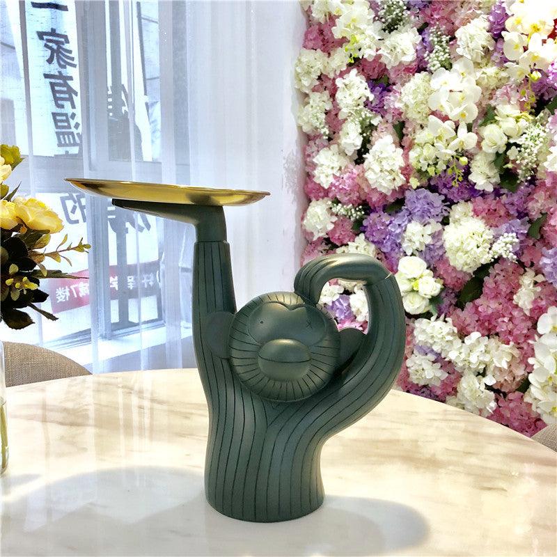 SimianTray Affen-Tablett | Dekoratives Serviertablett | Stilvolle Deko für Zuhause