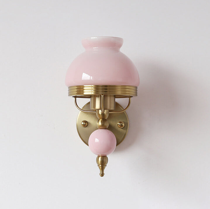 VitaGlobe Wandlampe | Vintage Minimalistisches Design | Dekorativer Glasschirm | 1-Licht