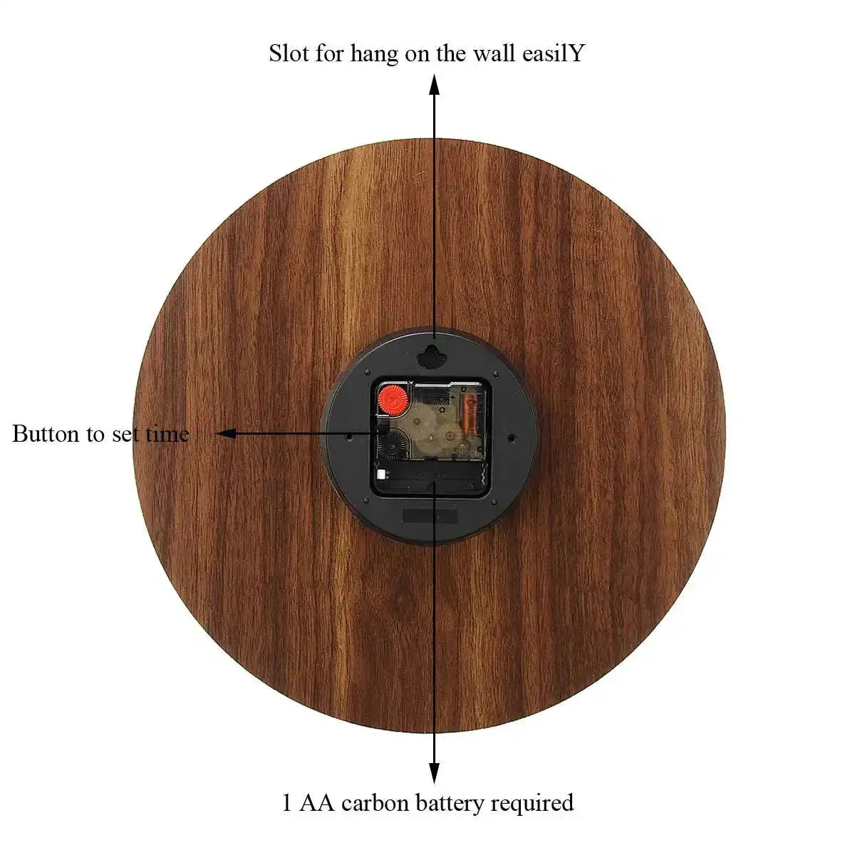 Glowtic Leuchtende Wanduhr | Holzdesign | Geräuschlos | Nachtlicht | Nordischer Stil | Geschenkidee