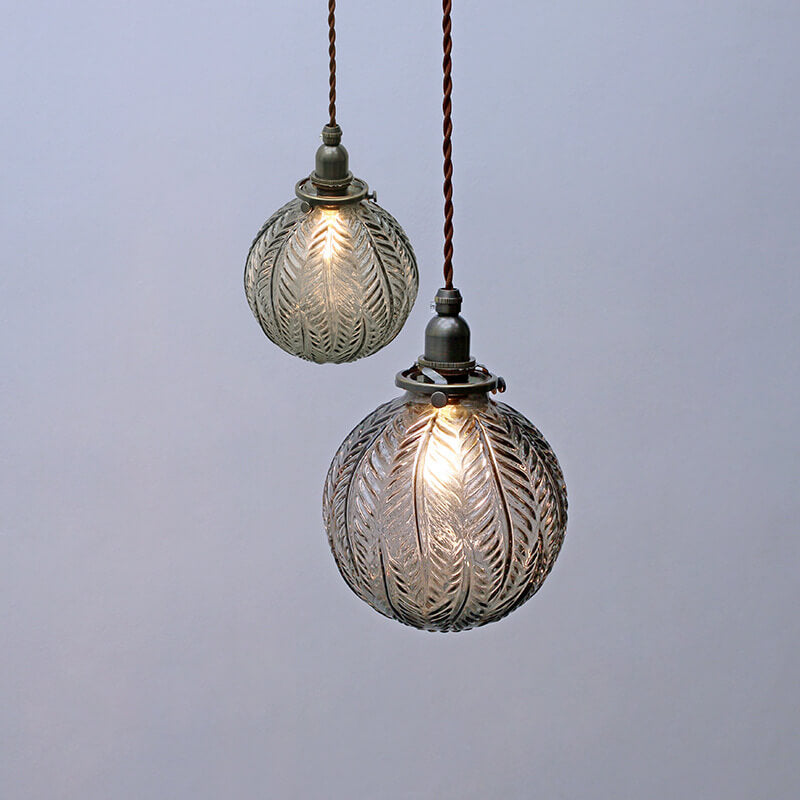 LotuSphere Retro Glas Pendelleuchte | Elegantes Design | Lotus-Struktur | Dekoratives Licht