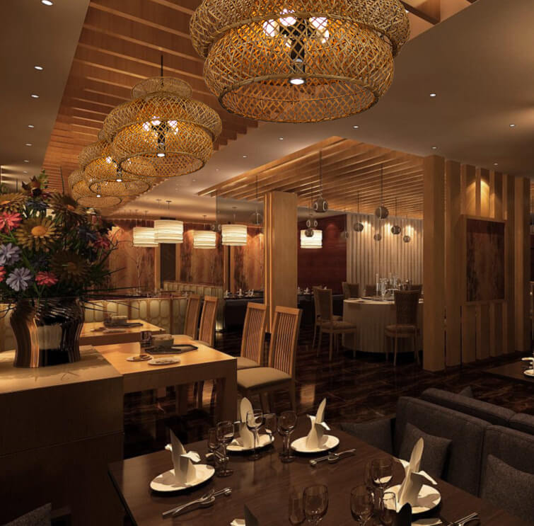 WeaveLux Retro Kronleuchter | Handgewebt | 3 Ebenen | 4/6-flammig | Boho Design für Zuhause