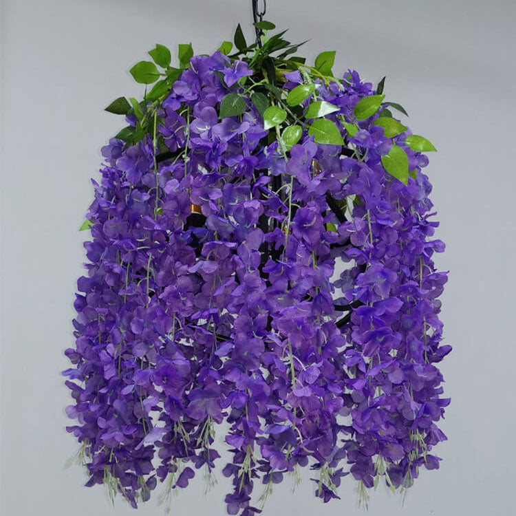 BloomLustre Industrieller Blumen-Kronleuchter | 1/3/5 Lichter | Farbenfrohes Kugeldesign