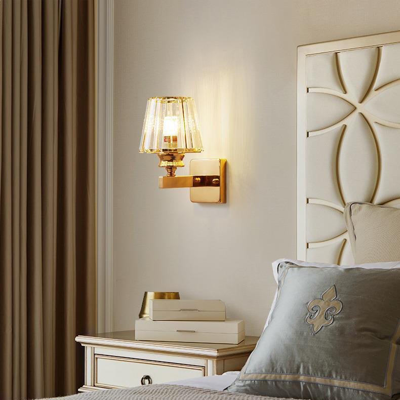 RadiantVell Wandlampe im modernen Minimalismus | Ovaler Kristall-Zylinder | 1 Licht | Elegantes Design für Schlafzimmer & Wohnzimmer