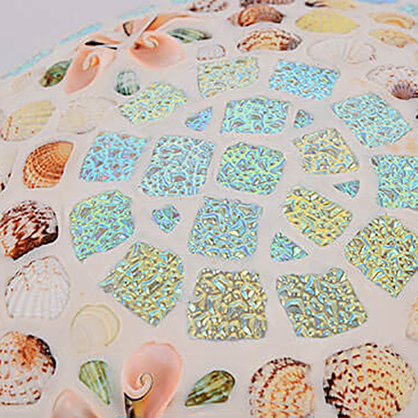 Shellique Tiffany Mosaik-Deckenleuchte | Kreatives Design | Einzigartige Muscheloptik | Stimmungsvolle Beleuchtung | 1-flammig
