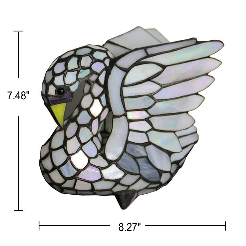 GlasVivo Tiermotive Tischlampe | Buntglas | Kreative Tiffany Deko | LED 1-Flammig