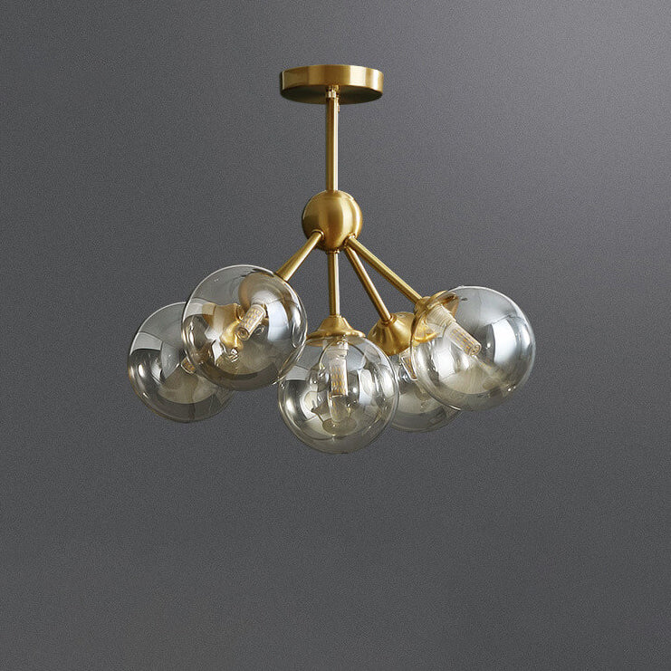 OrbGlide Kupfer-Deckenleuchte | Minimalistisches Design | 3- oder 5-Licht Optionen | Wohnzimmer Deko