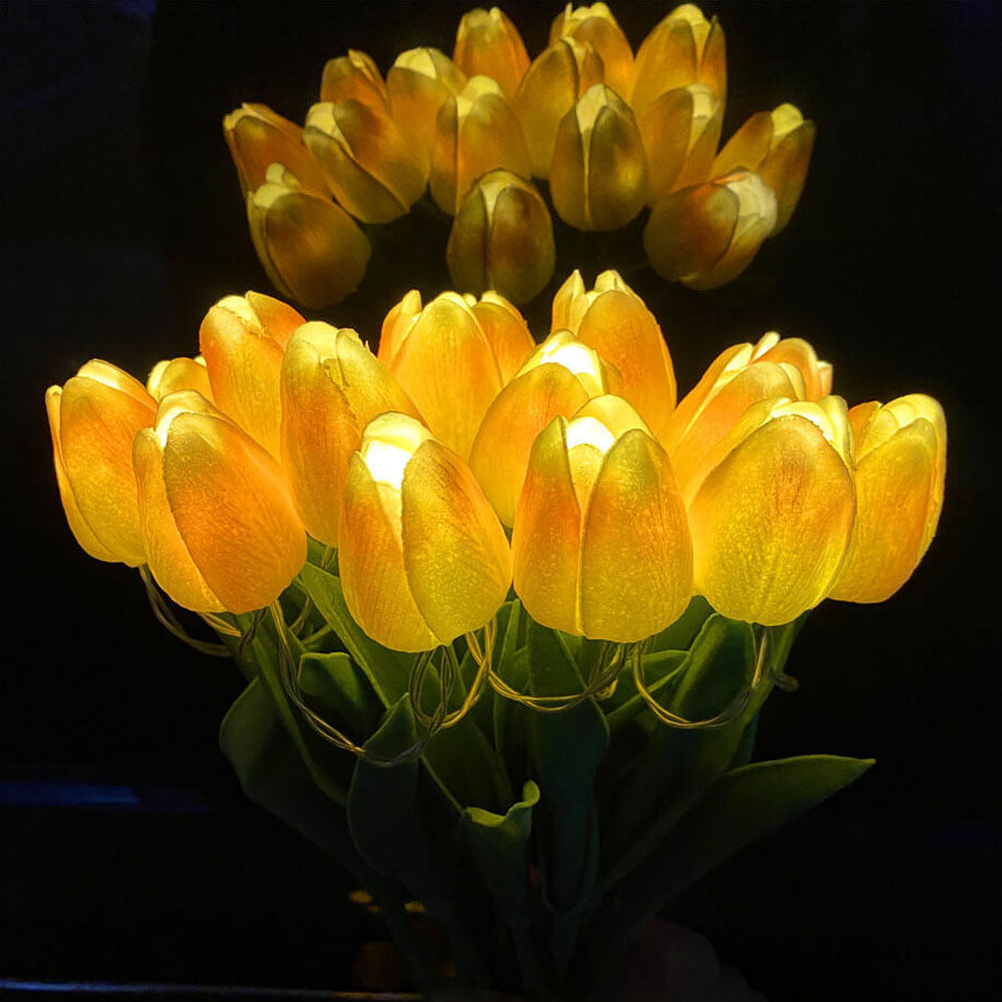 Florina TulipGlow LED Tischlampe | Tiffany-Stil | Blumen-Dekoration | 10/15-Licht-Design