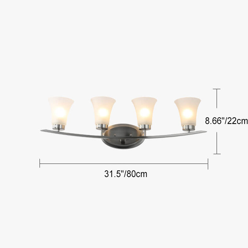 Floresta LED Wandlampe | Minimalistisches Industriedesign | 4-Licht Bad- & Spiegelbeleuchtung