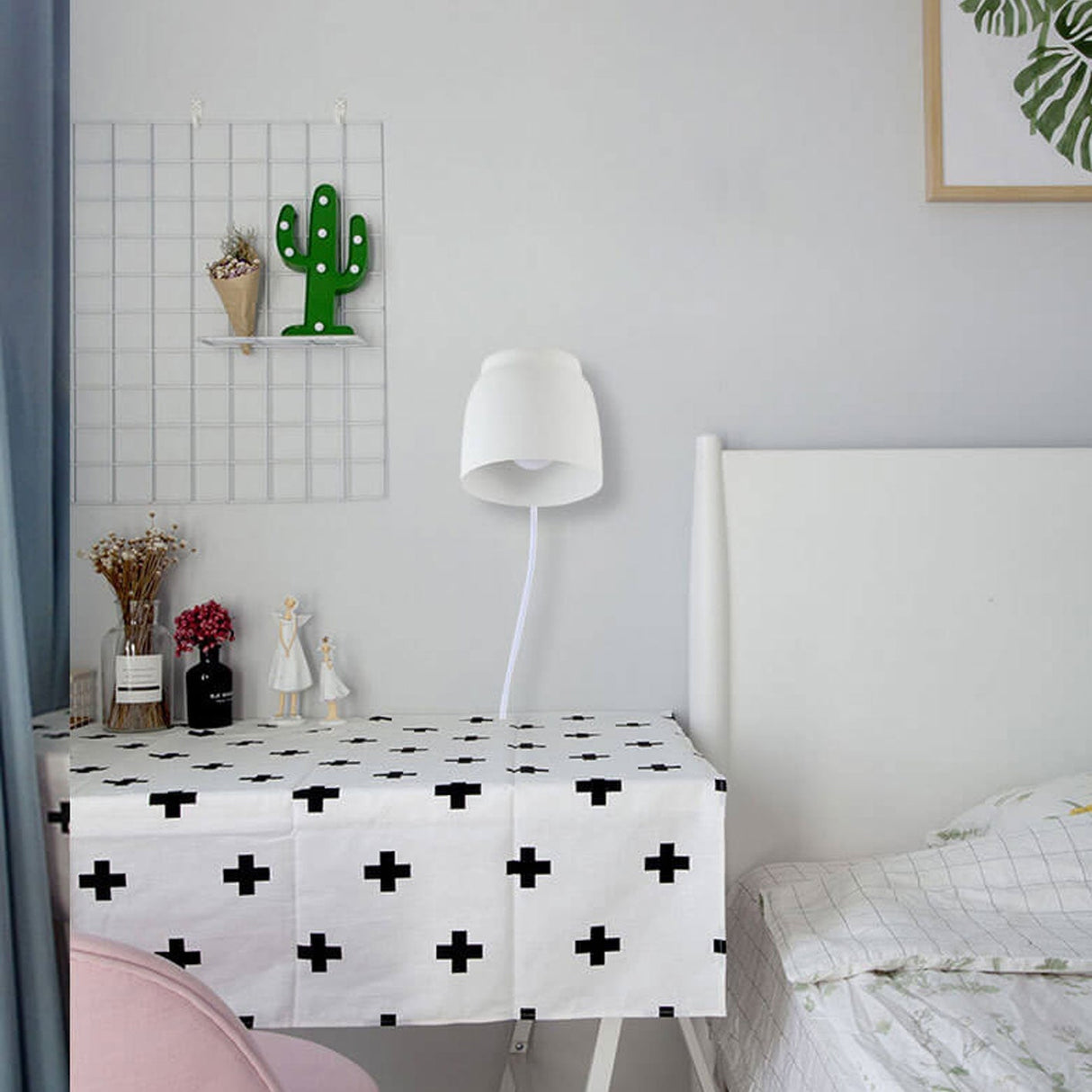 LumaTube Nordic Wandlampe | Drehbares Zylinderdetail | Minimalistisches Design | LED Wandleuchte