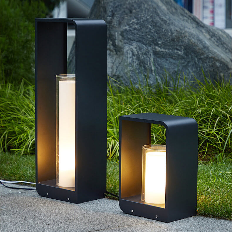LumiSquare LED Gartenleuchte | Minimalistisches Design | Edelstahlrahmen | Wetterfest | Für Außenbereiche und Terrassen