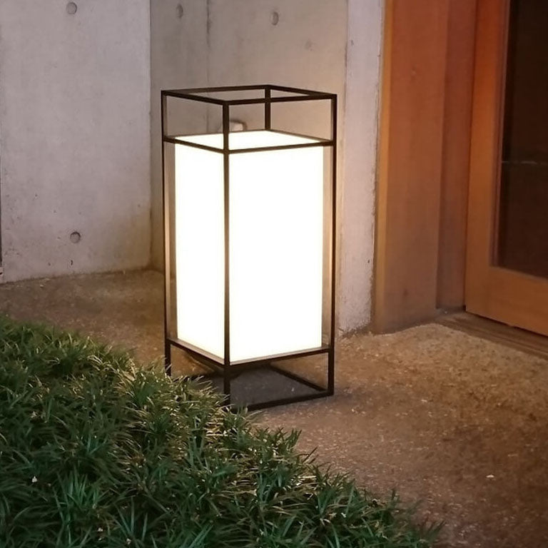 Zenoria Stehlampe | Japanisches Tatami-Design | Rechteckig | Stoff & Eisen | LED Bodenlampe