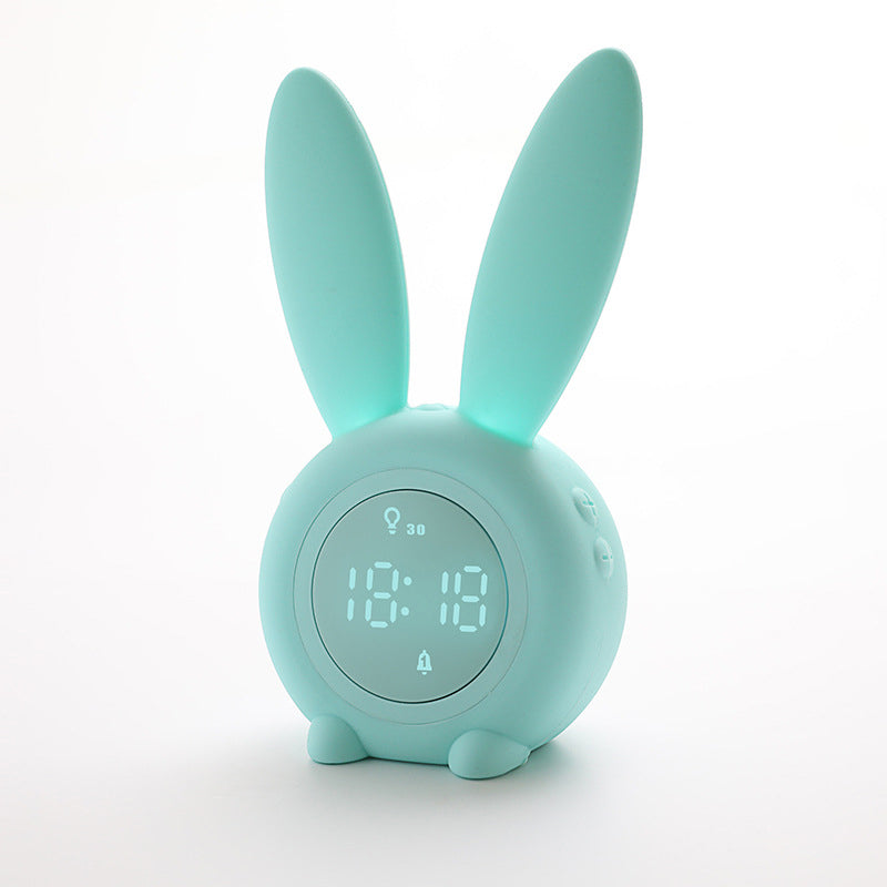 BunnyTime Digitale Kinderuhr | Niedliches Hasenohren Design | LED Wecker mit Uhrzeit & Nachtlicht | Deko fürs Kinderzimmer
