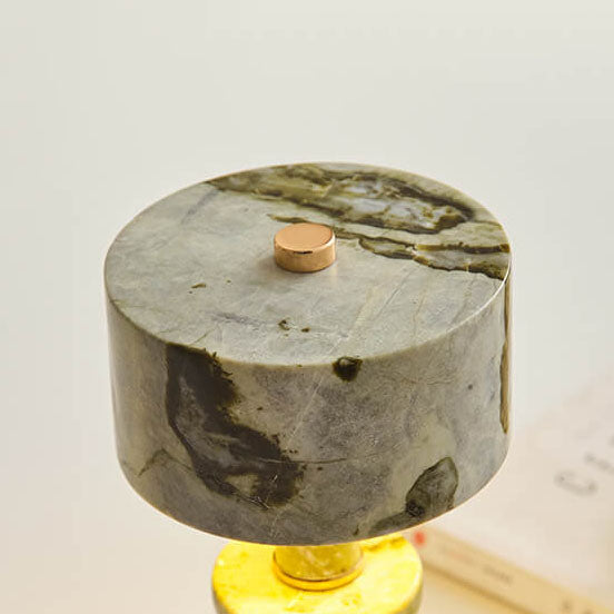 LumiIron Minimalistische LED Tischlampe mit Marmorfuß | USB-Anschluss | Dekorative Beleuchtung | Weiß, Orange, Grün, Translucent Weiß