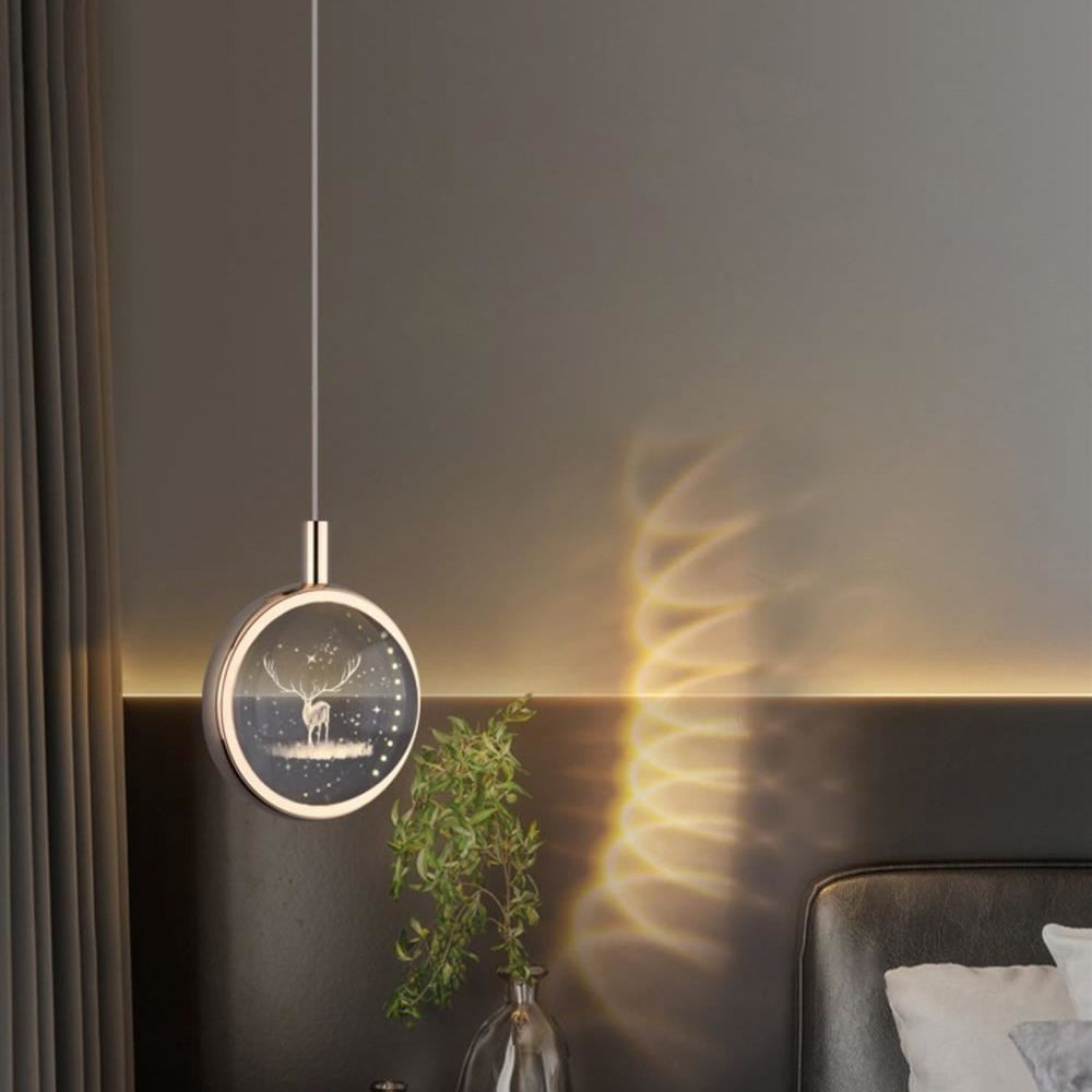 LuminSphere LED Pendelleuchte | Aluminium-Kristall-Design | Modern & Minimalistisch | Für Schlafzimmer & Esszimmer