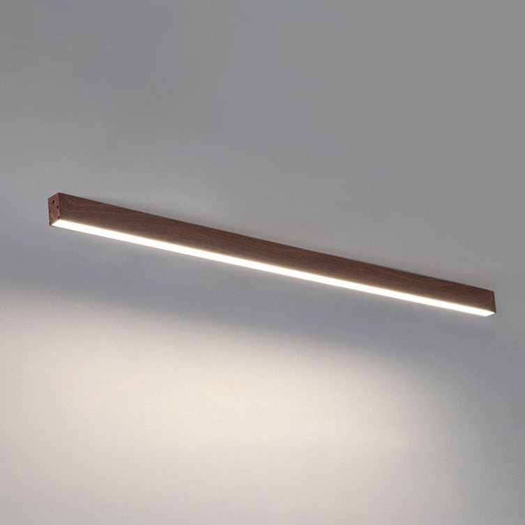 LumiGrain Minimalist LED Deckenleuchte mit Holzoptik | Aluminiumstreifen | Warmes, neutrales & weißes Licht | Moderner Stil