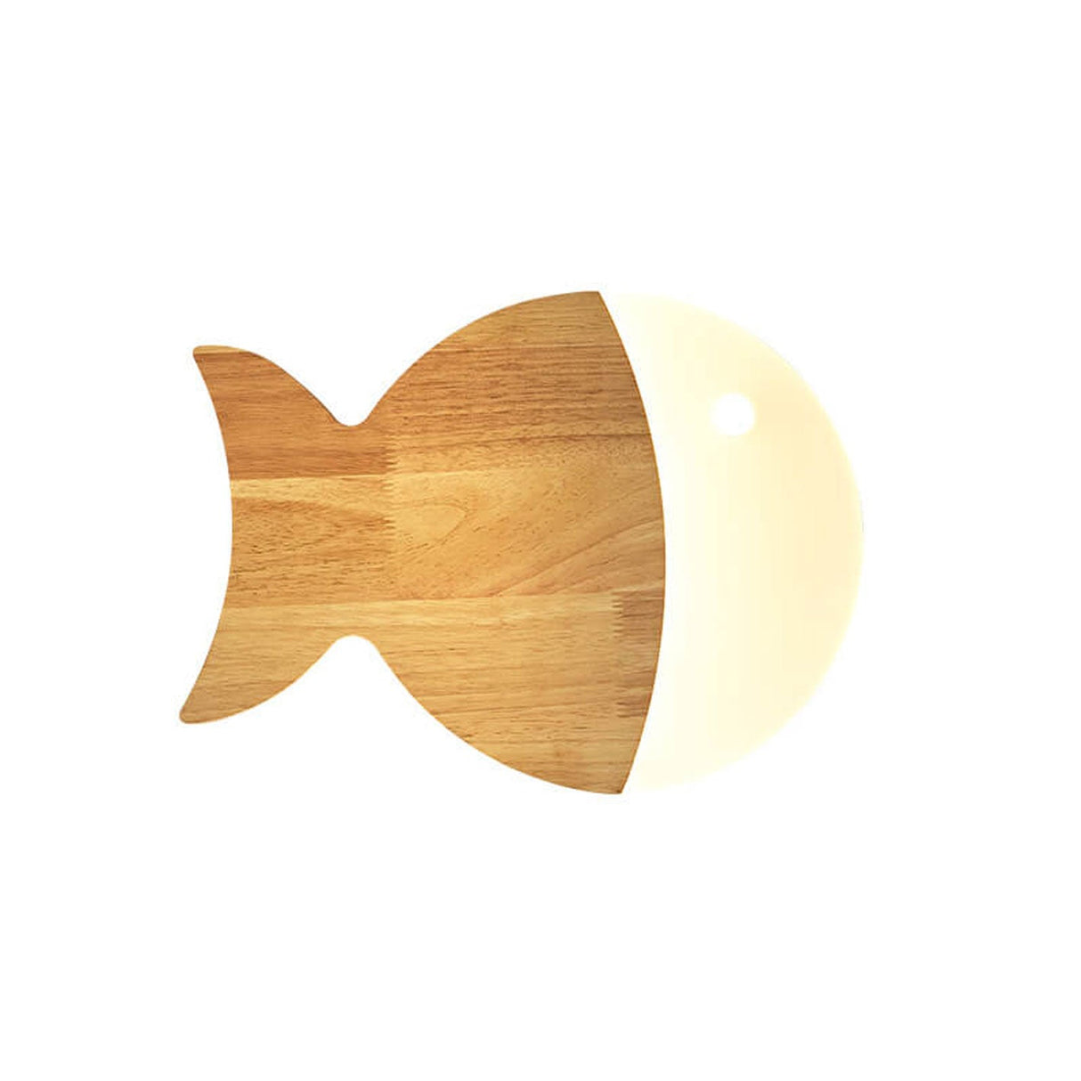 Fynnora Nordic Wandlampe | Eiche & Acryl | Minimalistisches Fisch-Design | LED Beleuchtung