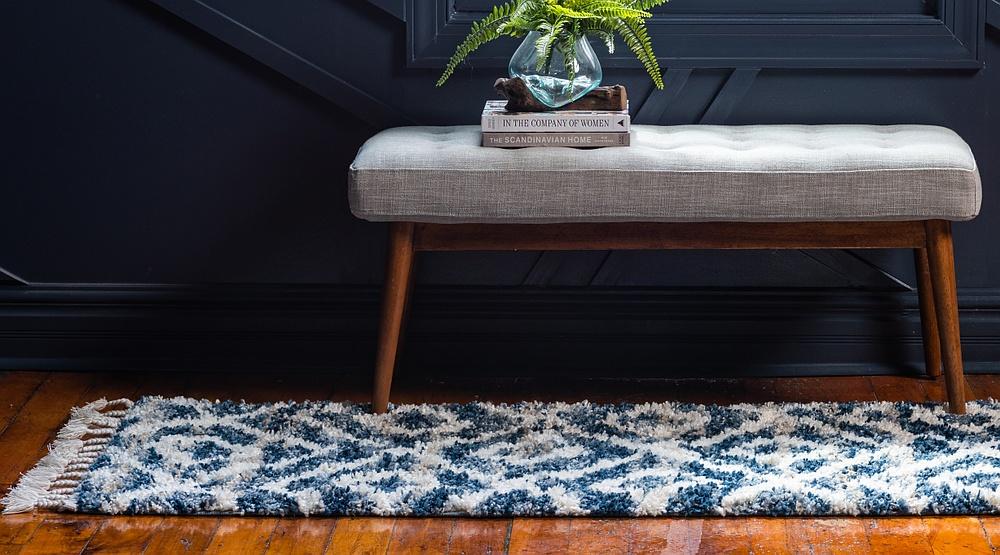 DiamondLuxe Shag - Teppich mit Diamantmuster | Shaggy Hochflorteppich | Weich & Modern | Perfekt für Wohnzimmer