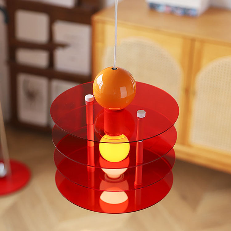 Aurova Nordic Acryl Pendelleuchte | Farbige Hängeleuchte | Modernes Design für Schlafzimmer & Wohnbereiche