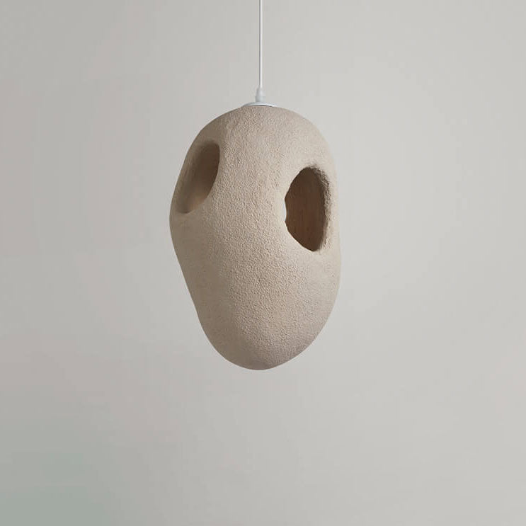 Resinoid Wabi-Sabi Pendelleuchte | Geometrisches Kreisdesign | Japanischer Stil | Einzigartige Beleuchtung