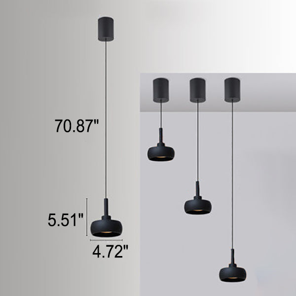 Illuro Nordic Minimalist Pendelleuchte | Aluminium-Kuppel | LED Deckenleuchte | Höhenverstellbar | Für Esszimmer & Büros