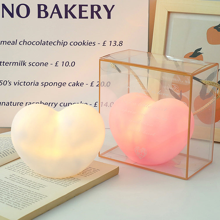 LuvSphere Silikon LED Nachtlicht | Herzförmiges Design | Tischlampe | Warmes Stimmungslicht | Dekorativ