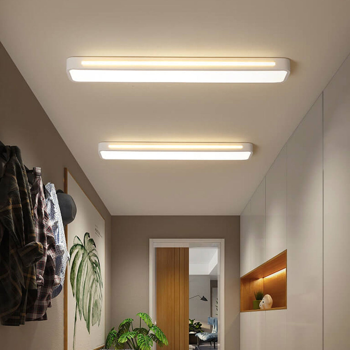 LumiStream Nordic Minimalist LED Deckenleuchte | Modernes Design | Energieeffizient | Flush Mount | Perfekt für Zuhause